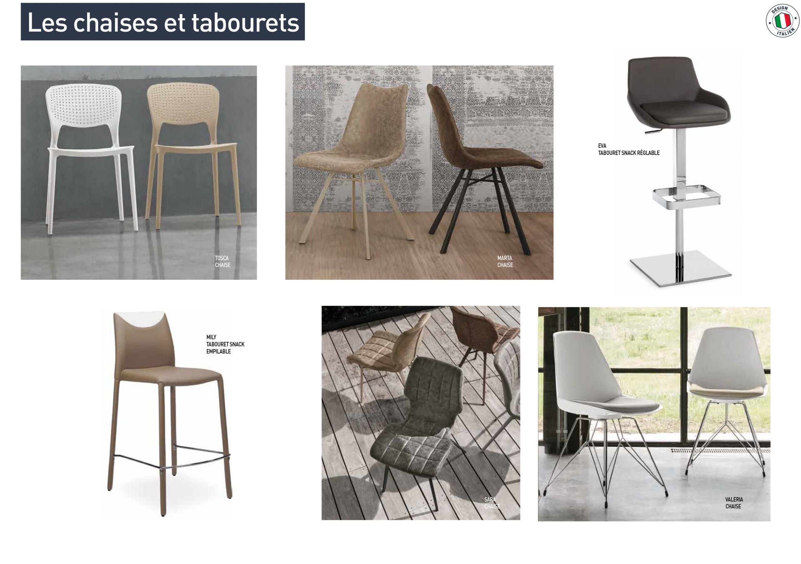 Chaises et tabourets tendance concept 1